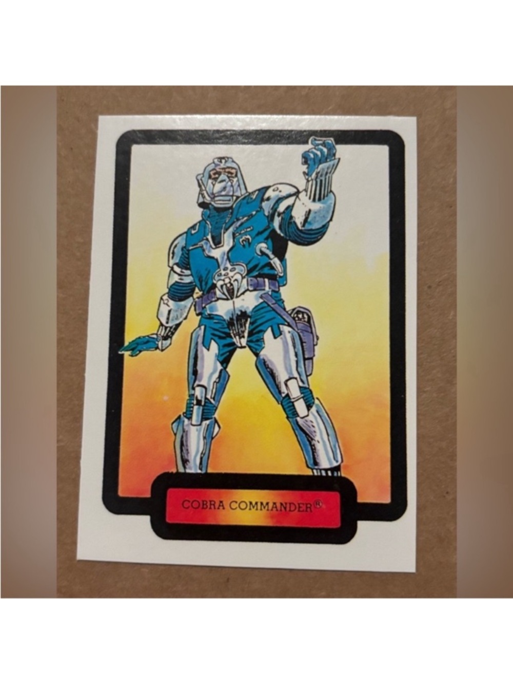 Gi-Joe 1987 Cobra Commander Hasbro Heroes Toy Cartoon Comics  Card